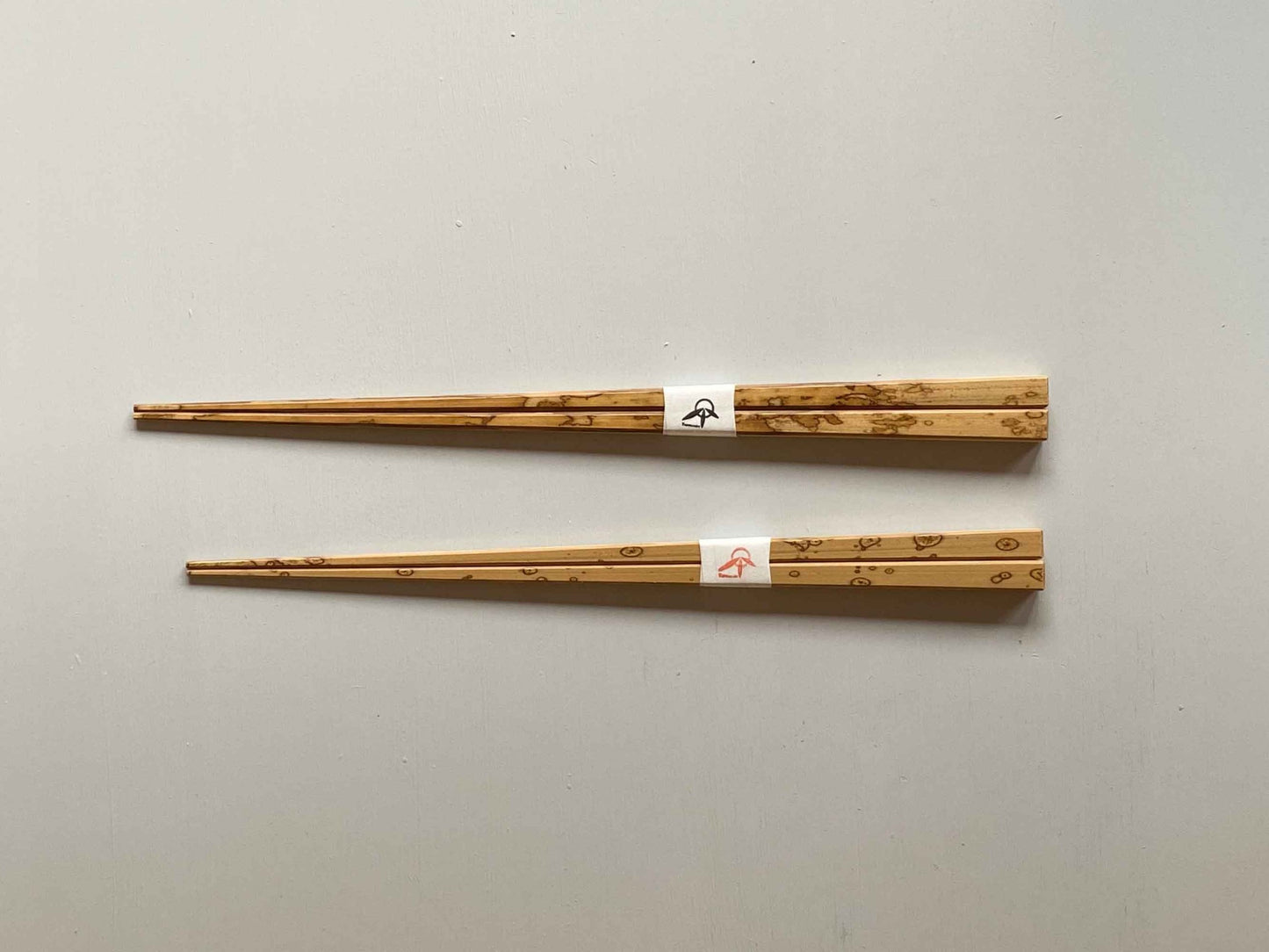 京 嵯峨四角箸 胡麻竹 紋竹 燻し煤竹