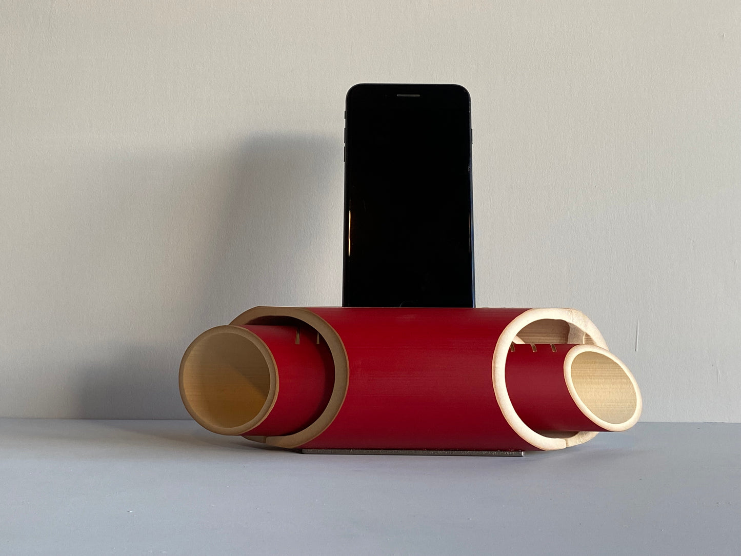 i3booo|竹製パッシブスピーカー(Red)